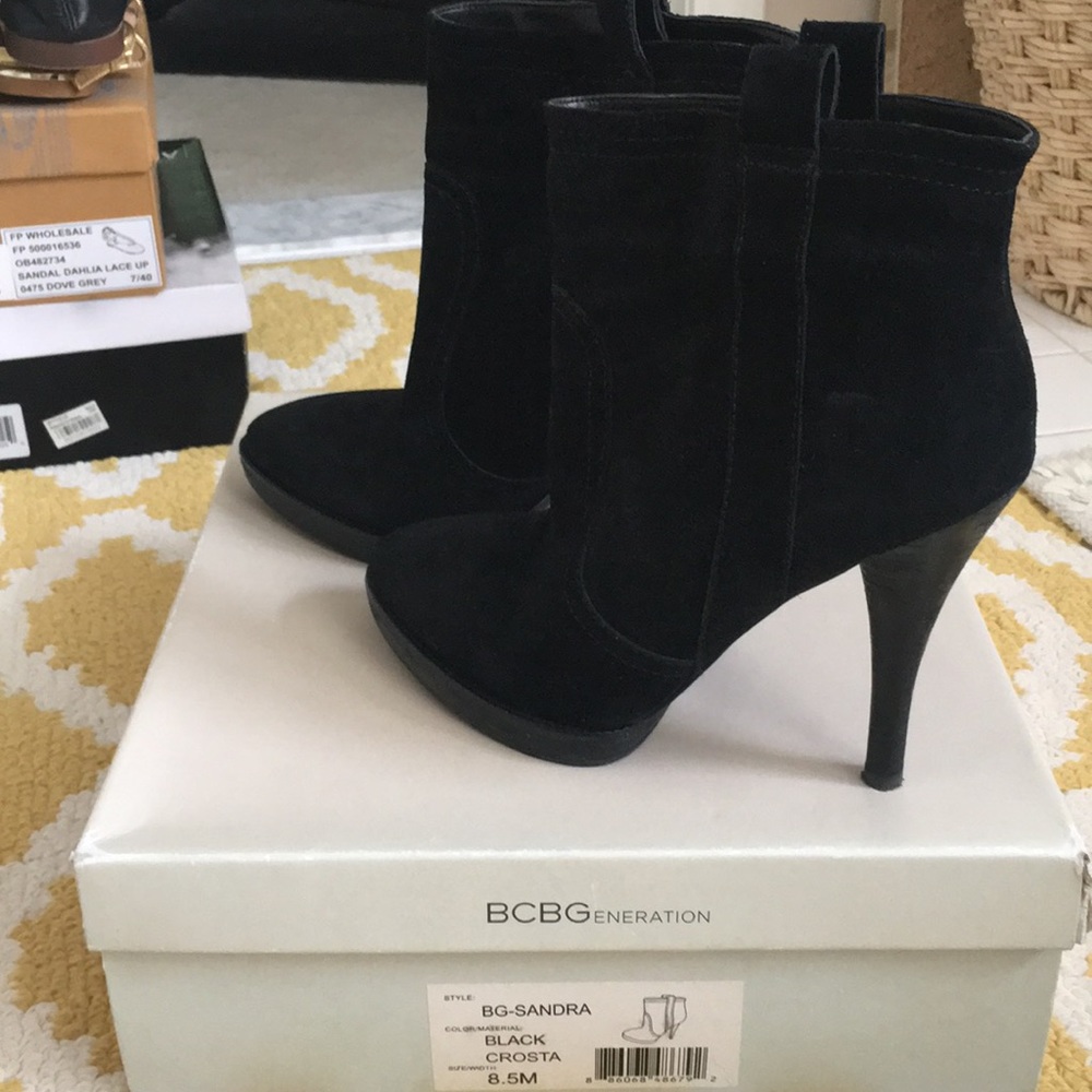 Bcbgeneration black suede high heel boot